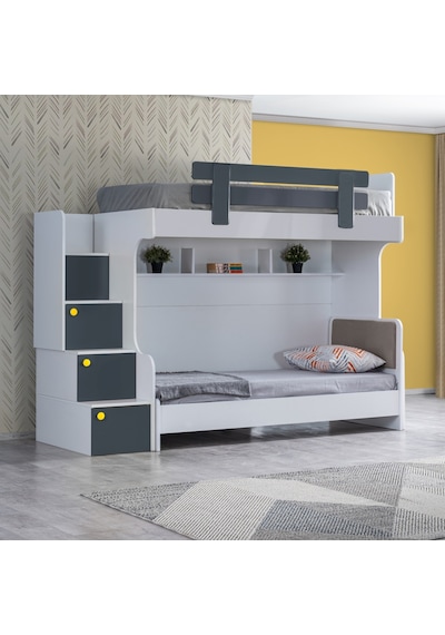 Ranza, Metris Ranza Karyola 3 Kapaklı Dolap 2 Adet Comfort Yatak 90 X 190 CM