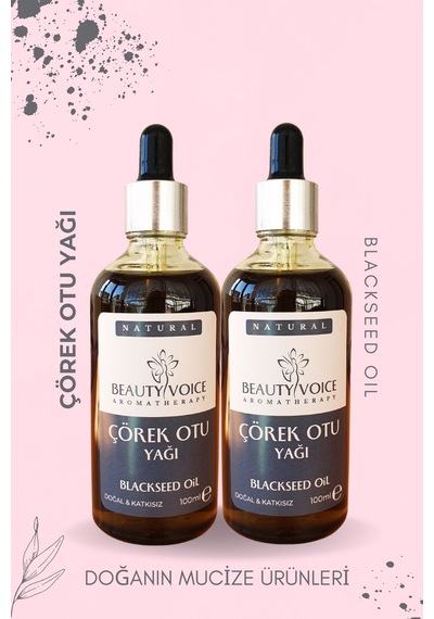 Beauty Voice %100 Doğal Soğuk Sıkım Çörek Otu Yağı 200ml 2li Set