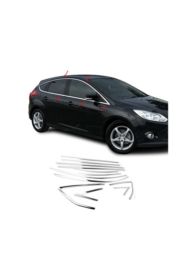 Ford Focus Hb 2011 2018 Cam Çıtası Krom