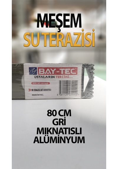 Gri Mıknatıslı Su Terazisi 80 Cm