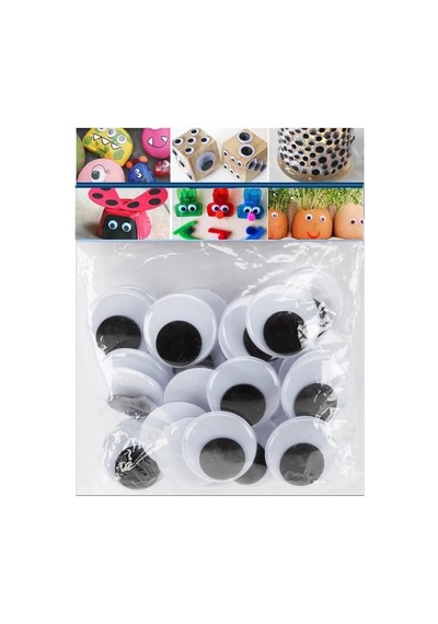 Oynar Göz Siyah 28 Mm 20 Li 1 Paket Oynayan Göz 28mm Hobi Tasarım Anasınıfı Kreş Etkinlik Elişi Genel