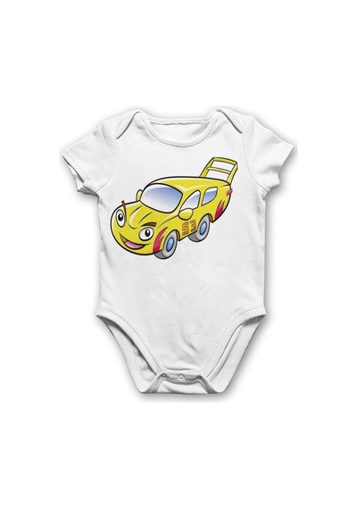 Babylimon Bebek Kız - Erkek Body Kısa Kollu Beyaz - 132147392 Beyaz