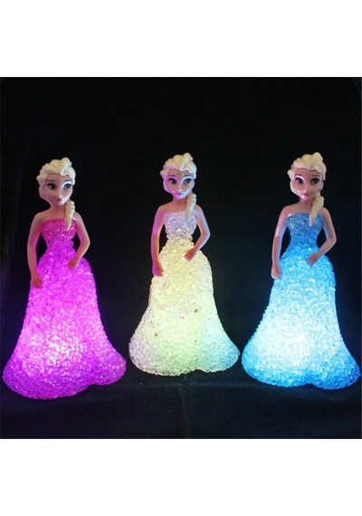 Frozen Renk Değiştiren Led Işıklı Lamba 16x9cm - Beyaz,1 Adet