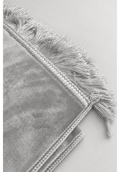 Düz Velur Kadife Seccade 70x110 Cm Gri