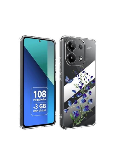 Ceptecepnet İnfinix Note 30 İle Uyumlu Özel Tasarım Baskılı Kamera Korumalı Şeffaf Telefon Kılıfı 3