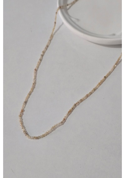 Sertifikalı 2 Mm Sitrin Doğaltaş Minimal Kolye 0329 - Sarı