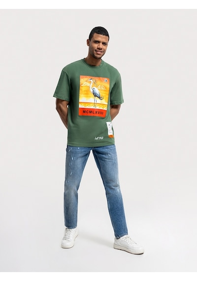 LOFT Loose Fit Erkek Tshirt K.kol Lf2036532 Q1.v1 Yeşil