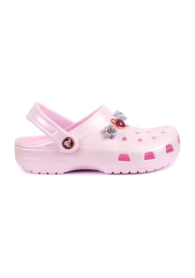 Crocs Classıc Irıdescent Charm Kız Çocuk Terlik 211220-6zw Pembe