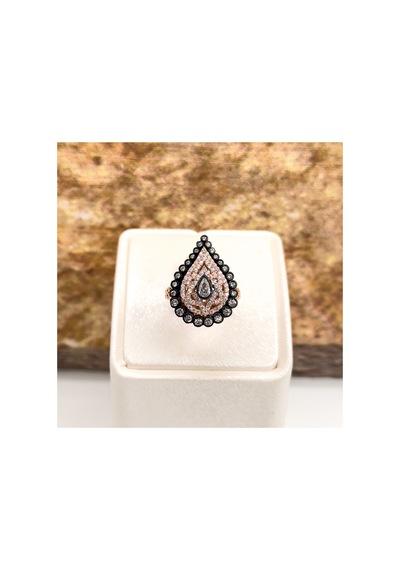 925 Ayar Gümüş Rose Gold Kaplama Elmas Montür Zirkon Taşlı Özel Tasarım Minimal Kadın Takı Seti Gümüş Gümüş