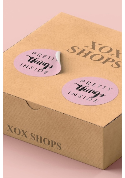 Pretty Things Inside Hediye Kargo Paketleme Sticker 3x3cm St2111 Çok Renkli