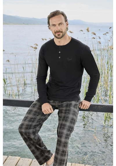 Aydoğan Erkek Modal Uzun Kollu Pijama Takımı 3431 - 001