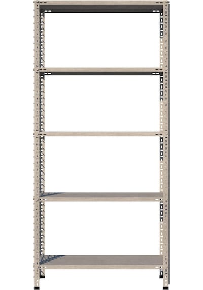 Rafburada 5 Katlı Galvaniz Tel Kafes Çelik Raf - Dekoratif Raf-31x93 cm-200 cm
