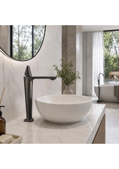 Vıta Uzun Lavabo Bataryası Mat Füme