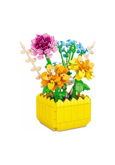 Toys E Toys Flower Studio Renkli Çiçek Bahçesi Yapı Blok Seti 549 Parça 9112a