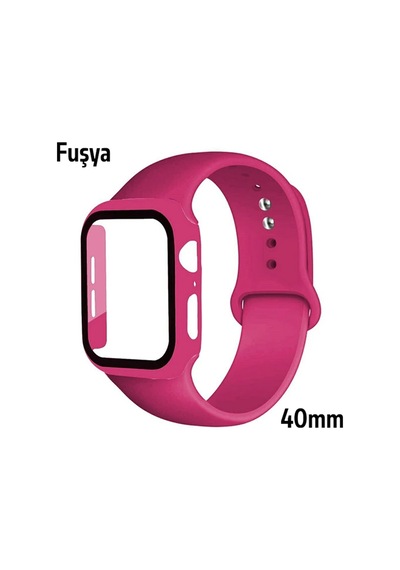 Ally Watch 4-5-6 40mm Silikon Kordon Kayış Ve Ekran Koruyucu Kılıf- 5775 - Hs08372490-3869 Koyu Yeşil