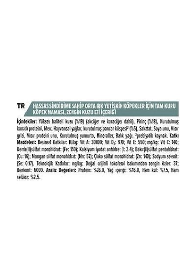 Pro Plan Medium Adult Sensitive Digestion Kuzulu Orta Irk Yetişkin Köpek Maması 10kg