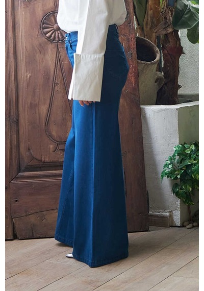 1162-denim Pantolon Etek Lacivert Lacivert