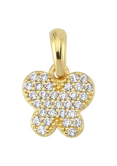 Goldkupe 14 Ayar Altın Kelebek Taşlı Kolye Ucu 0,76 Gr-3288