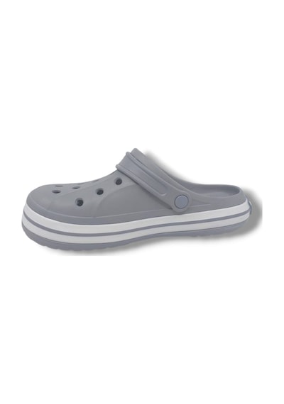 Zerhan Cflex 22233 Unisex Gri Beyaz Gri Sabo Terlik Sandalet Gri