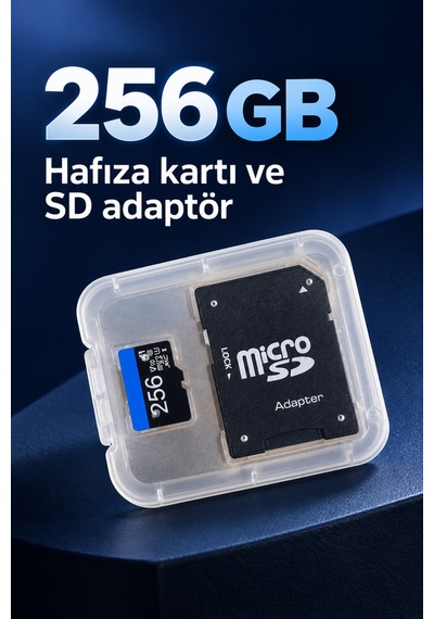 256 Gb Micro Sd Hafıza Kartı Ve Sd Adaptör - Lisinya