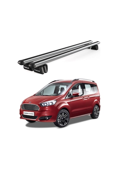 Pençe Ford Tourneo Courier 2014 Ve Sonrası Uyumlu Gri Ara Atkı Port Bagaj Tavan Barı