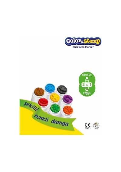 Amos Baskı Kalemı Color&Stamp 8Lı