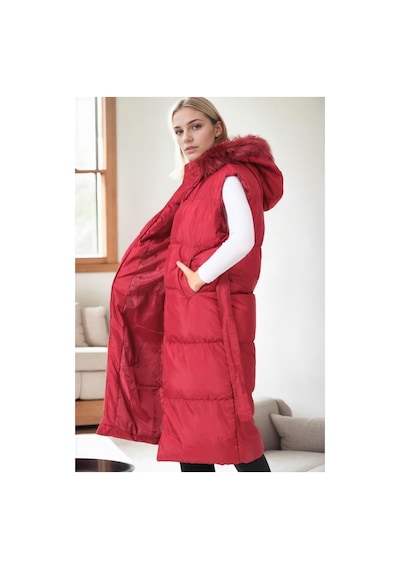 Z8744 Dewberry Bayan Yelek-bordo Bordo