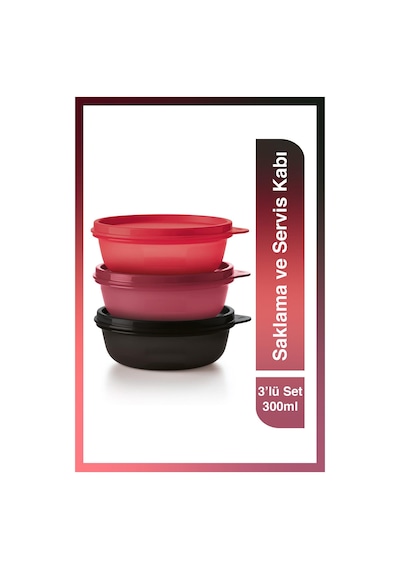 Tupperware Saklama ve Servis Kabı 3'lü Set 300 ml