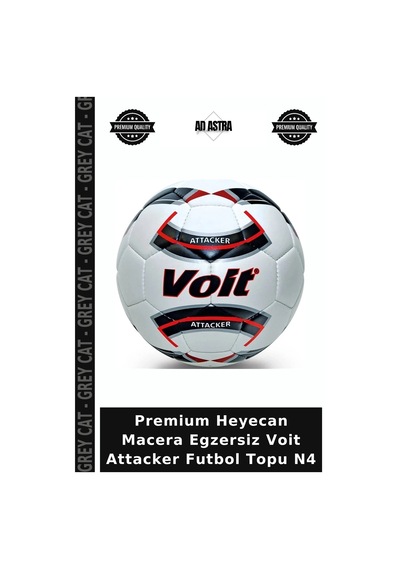 Premium Heyecan Macera Egzersiz Voit Attacker Futbol Topu N4 Çok Renkli