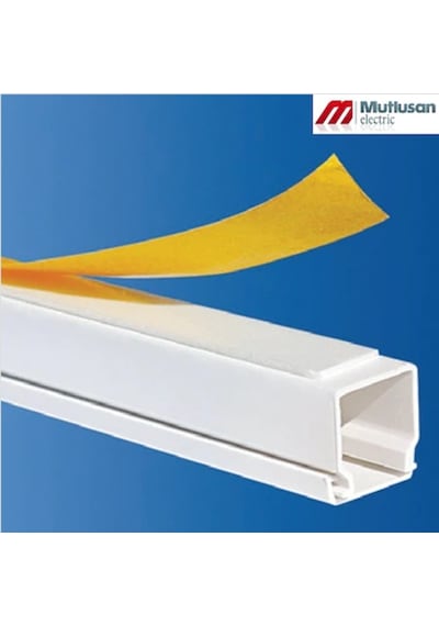 Mutlusan 25X25 Mm Yapışkan Bantlı Kablo Kanalı (10 Metre)