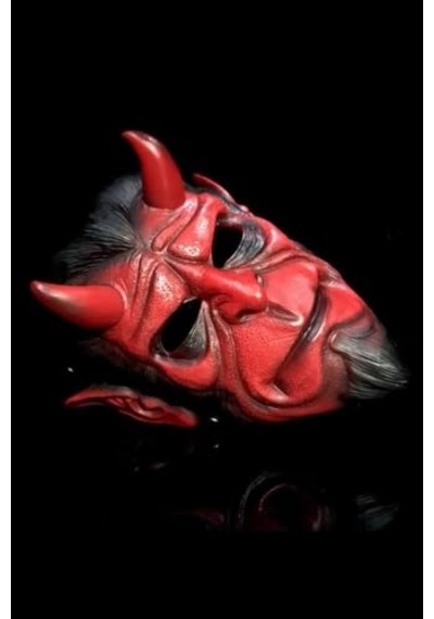 Halloween Maske Hellboy Kırmızı Boynozlu