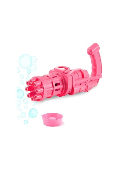 2 Adet Pembe Gold Çoklu Köpük Atan Köpük Tabancası Vıp Bubbles Gun Pilli Baloncuk Tabancası 20x7 Cm