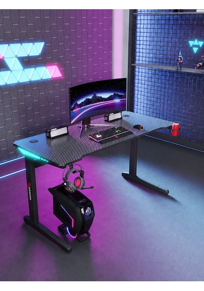 Blaze Rgb Ledli Oyuncu Masası 120x60x74 Siyah