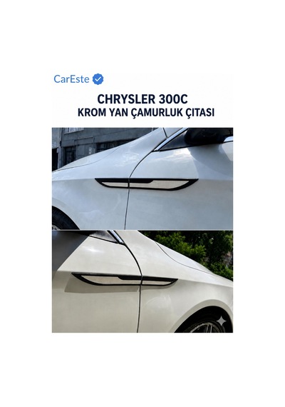 Chrysler 300c Krom Yan Çamurluk Çıtası 4 Parça Araca Özel