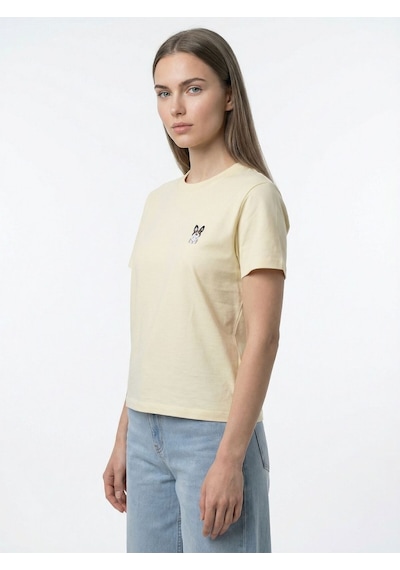Boxy Fit Kadın Tshirt K.kol Light Yellow