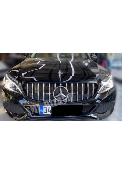 Mercedes W205 C Serisi Silver Gtr Ön Panjur Izgara Böbrek C180