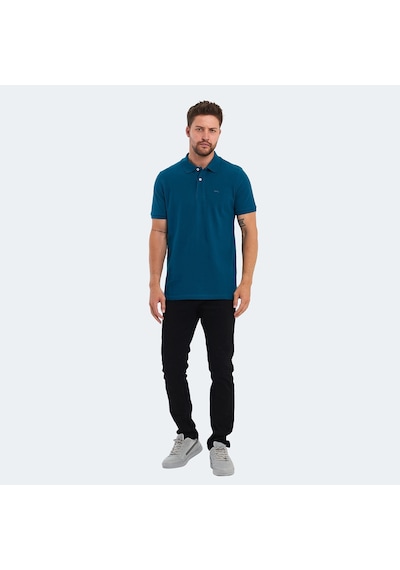 Slazenger SOHO I Erkek Polo Yaka Petrol Tişört
