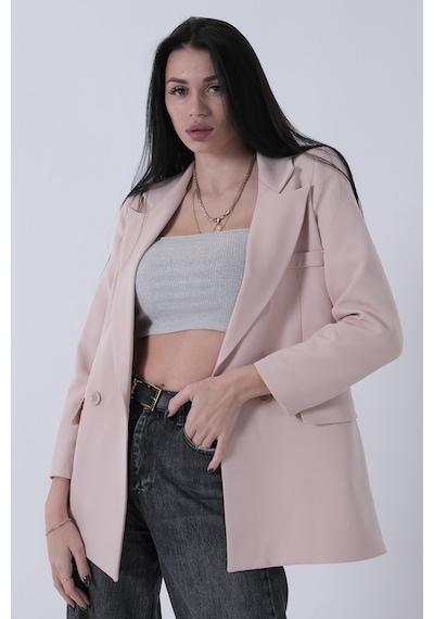 Feminist Taş Kruvaze 2 Düğmeli Flato Cep Detaylı Ceket 3971560.50 Taş