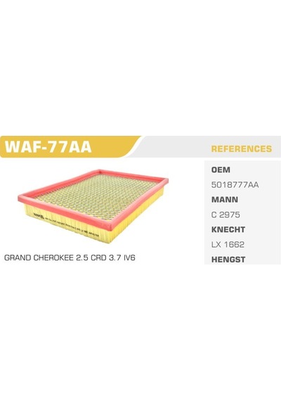 WINKEL WAF-77AA WINKEL HAVA FİLTRESİ CHEROKEE 01- COMMANDER 05- 2