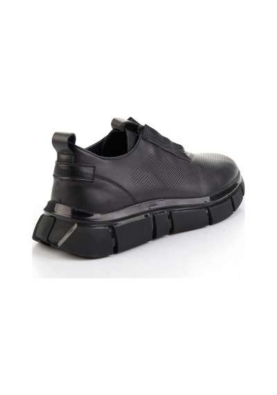 Bambi Siyah Hakiki Deri Erkek Sneaker E01958178003 Siyah