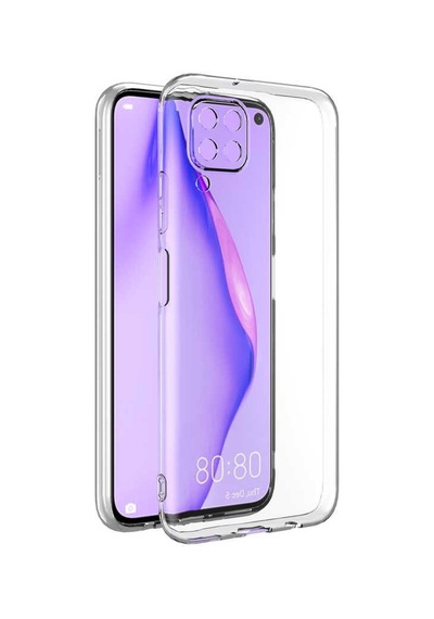 Huawei P40 Lite Kılıf Kamera Korumalı Süper Silikon Şeffaf Kapak