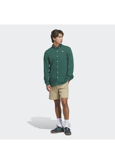 Adidas Originals Twistknit Erkek Yeşil Uzun Kollu Polo Tişört Kr5431