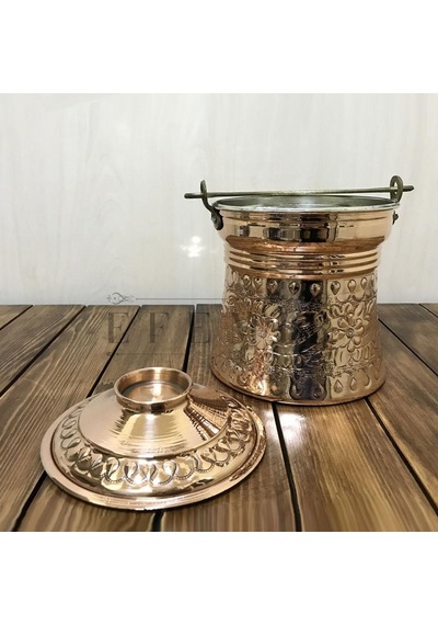 Zımba Nakışlı Bakır Bakraç 2 Litre Bakır