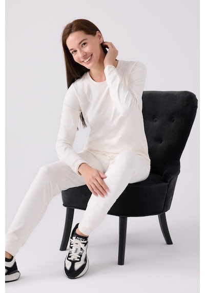 Pierre Cardin Kadın Beyaz Uzun Kol Pijama Takım Pc8925-s-v1
