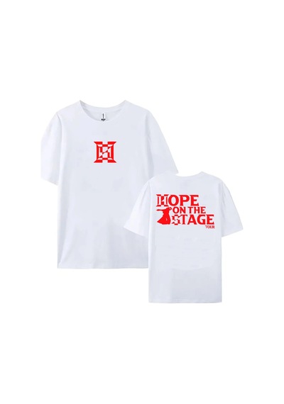 Startmore Beyaz Kore Şarkıcı J-hope Sahnede Turu Unisex Sokak Grafik Hi Beyaz