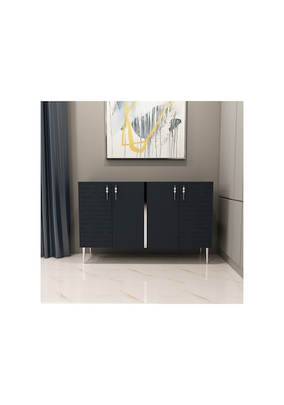 Salkım 120 Cm Konsol, Tv Ünitesi, Çok Amaçlı Dolap Antrasit-gümüş Antrasit-gümüş Salkım 120 Cm Konsol, Tv Ünitesi, Çok Amaçlı Dolap Antrasit-gümüş Antrasit-gümüş