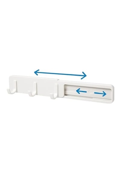 Yapışkanlı Duvar Askılığı 26 Cm 4 Kancalı, Delmeden Montajlı Plastik Askı, Banyo, Mutfak Ve Kapı Arkası Kullanım İçin