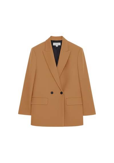 Hanezza Çift Düğmeli Blazer Ceket Plus Size Hardal - 789093682 Hardal