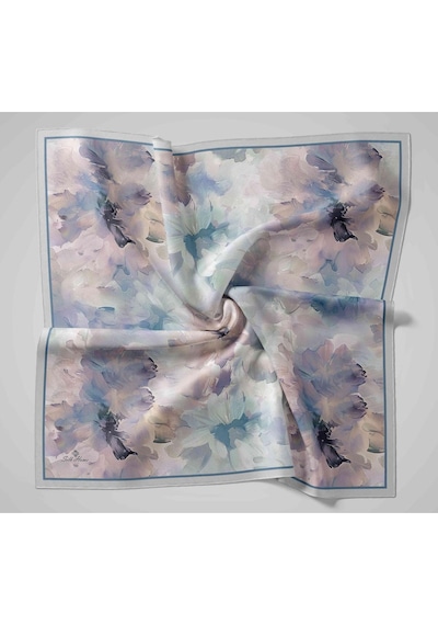 Silk Home Olinda İpek Eşarp 47004-11 Gri, Mavi, Pembe, Siyah, Pudra