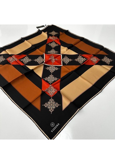 Vissona Twill İpek Eşarp Ipk6003-31671 Çok Renkli